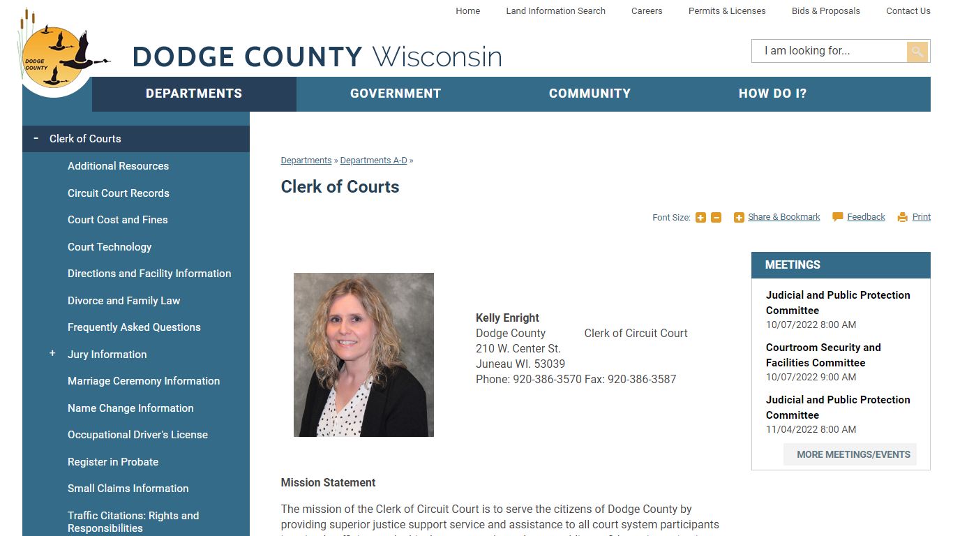 Clerk of Courts | Dodge County, WI